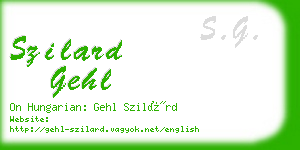 szilard gehl business card
